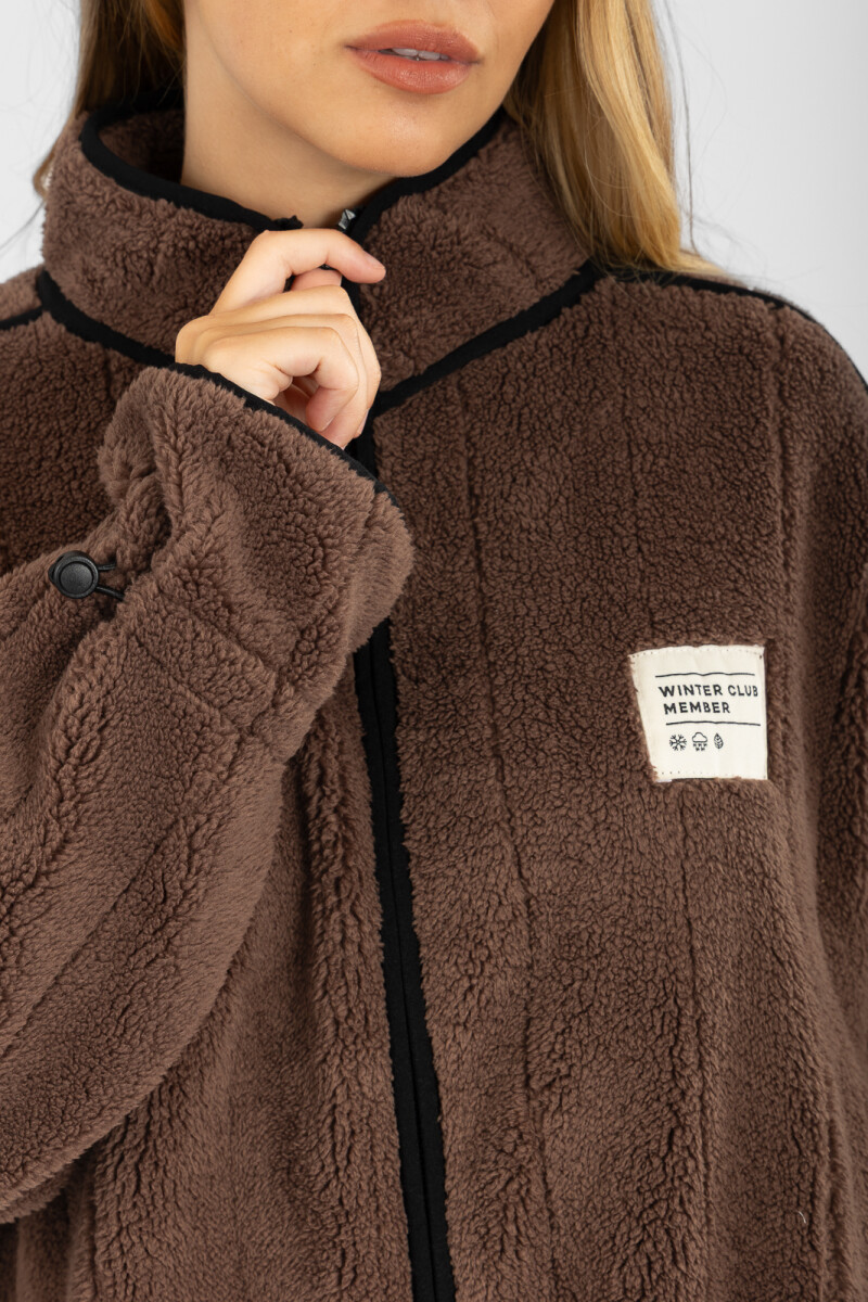 Sport sherpa jacket Marron