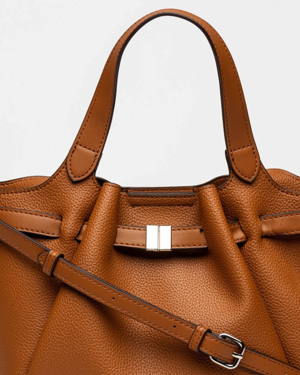 Cartera de mano Marble en efecto cuero graneado Cuoio