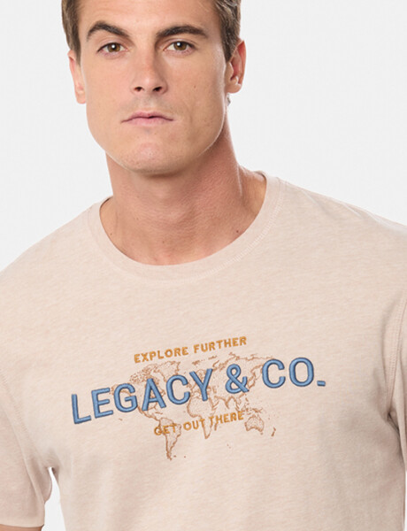 REMERA ESTAMPADA Beige