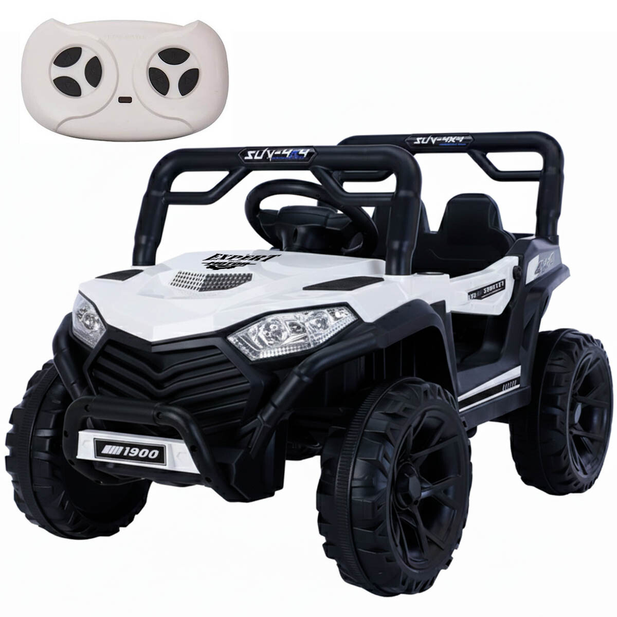 Auto Cuatriciclo A Bateria Arenero Luz Y Sonido - Blanco 