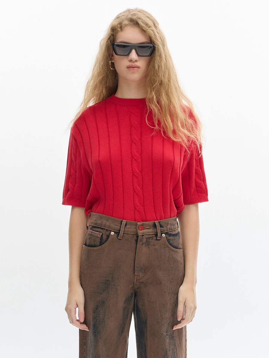 Knit T-shirt Jody - Rojo 
