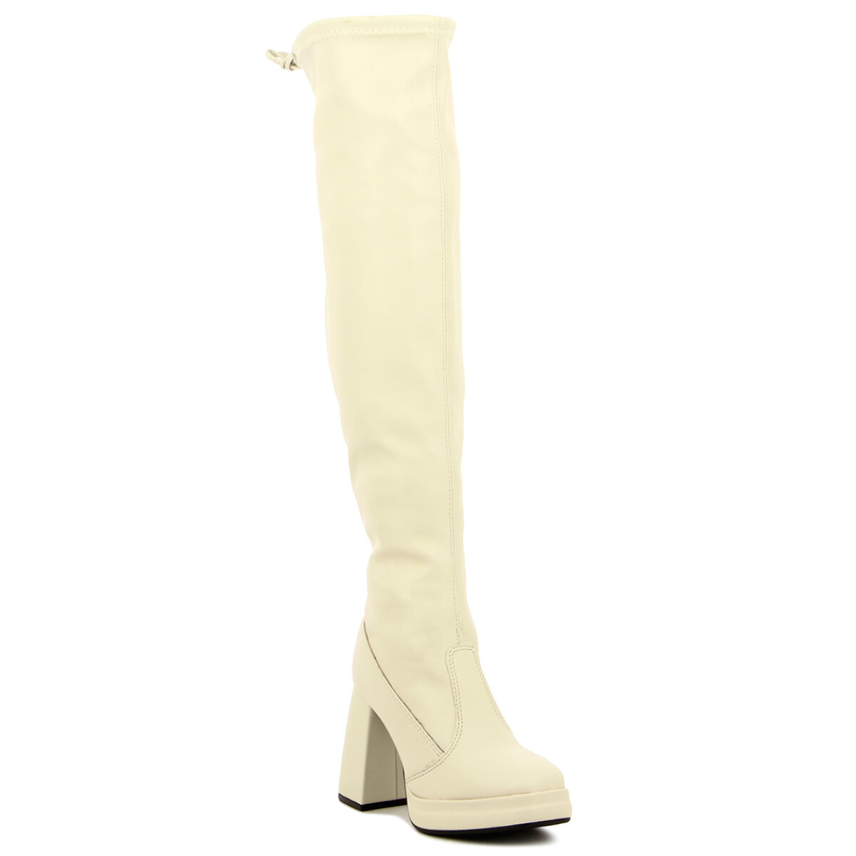 Botas Bucaneras Mujer Beira Rio Taco Medio - Blanco 
