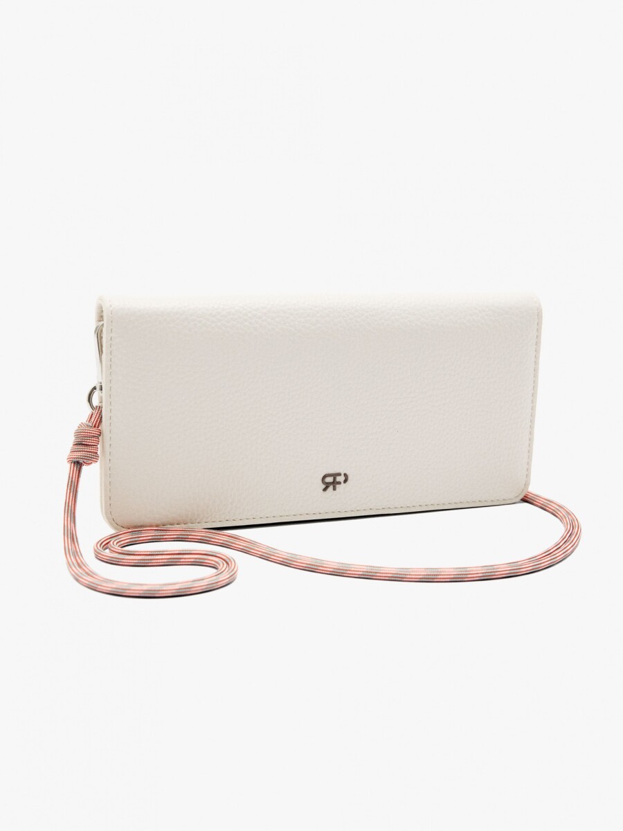 Cartera Con Textura Y Asa De Cordón crudo