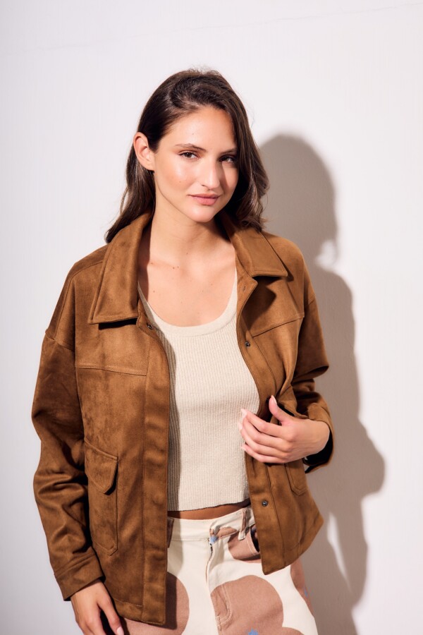 Sobrecamisa Gamuza Camel