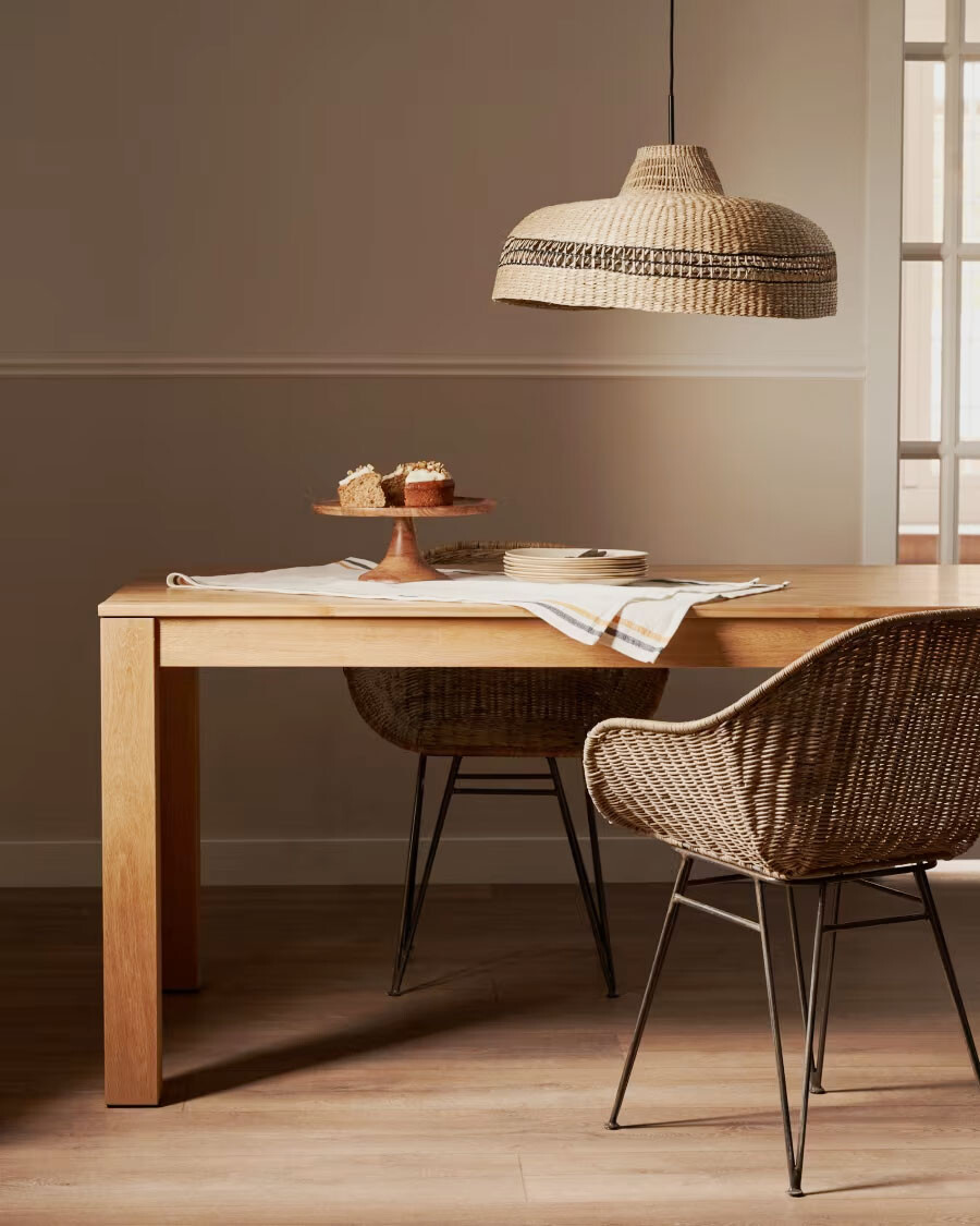 Mesa extensible Isbel 120 (200) x 75 cm madera maciza de roble