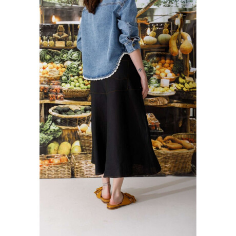 Pre Venta Falda Pomela Negro