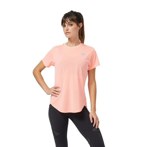 Remera New Balance Accelerate Sleeve Rosa