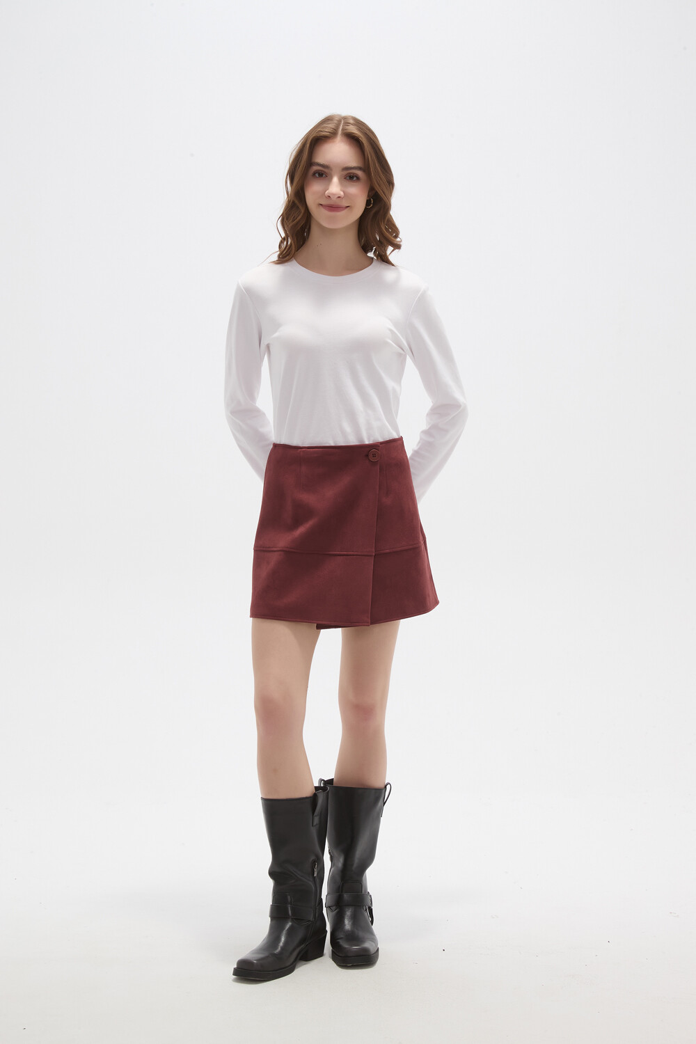 Falda Jeyral Cereza Oscuro