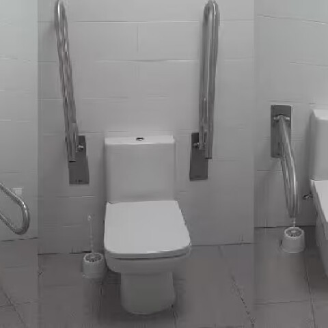 Barra doble articulada para discapacitados acero inox. Barra Doble Articulada Para Discapacitados Acero Inox.