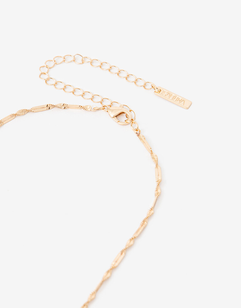 Collares Cortos Metal Collar Cadena Torzada - Dorado