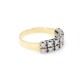Anillo en oro 18k dos tonos y doble hilera de brillantes. Anillo en oro 18k dos tonos y doble hilera de brillantes.