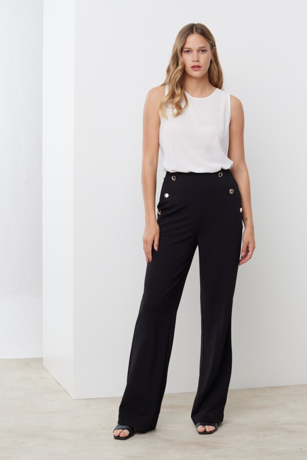 Pantalon Crepe NEGRO