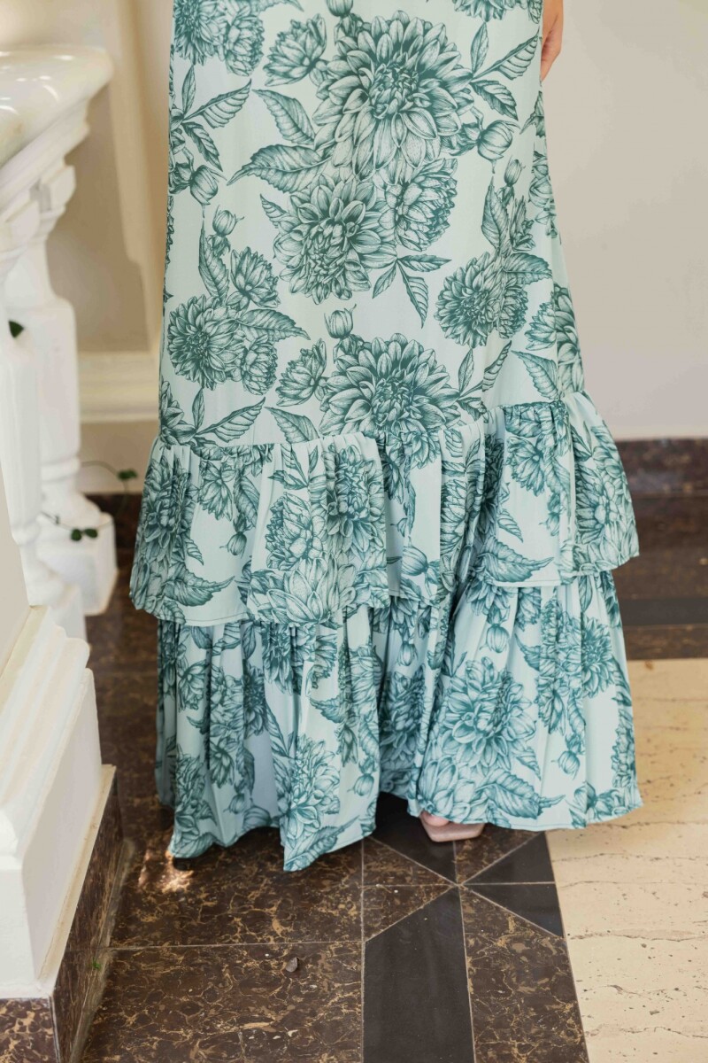 VESTIDO MARIELLA MAXI GREEN FLORE VESTIDO MARIELLA MAXI GREEN FLORE
