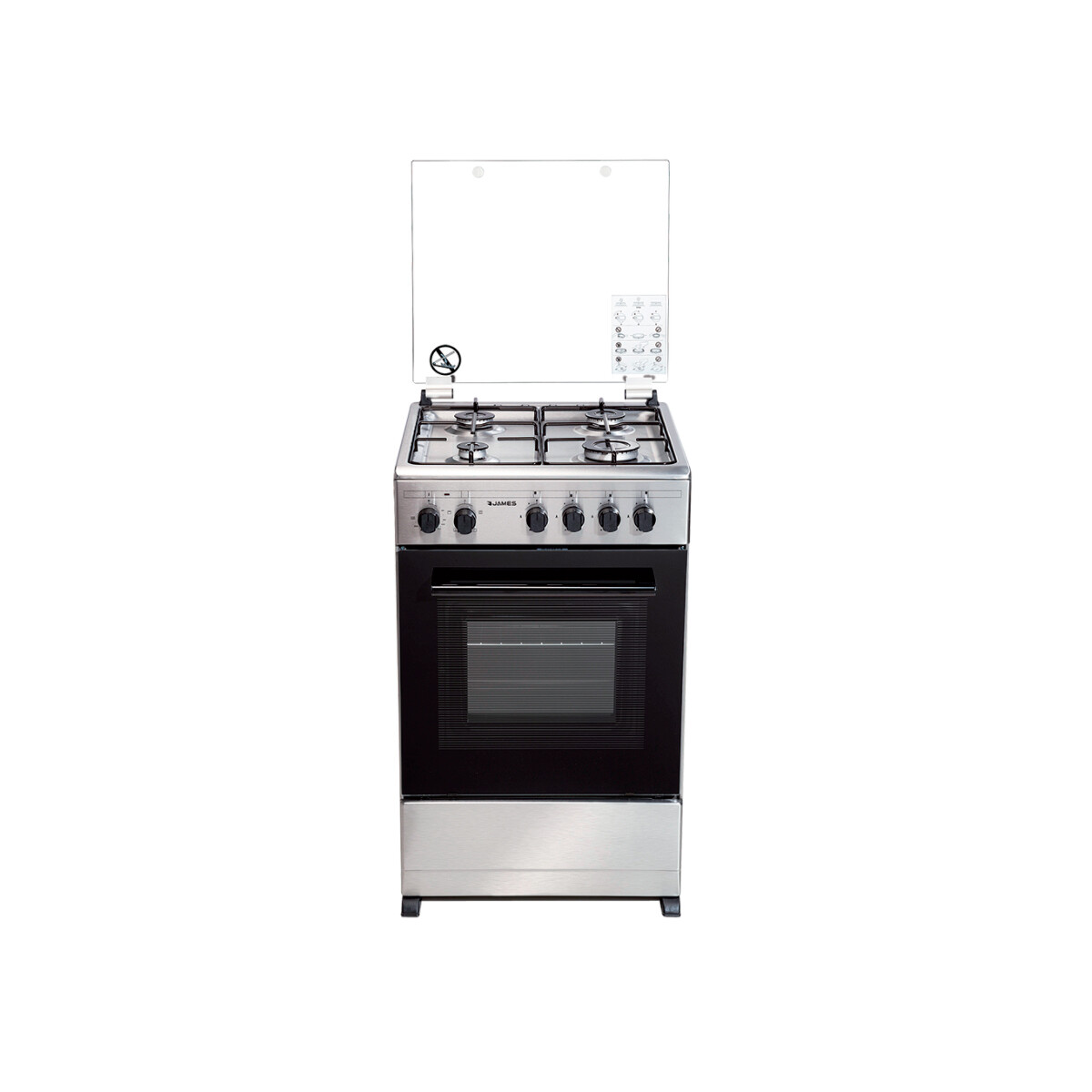 Cocina Con Grill 4 Hornallas Combinada James C555 Tks Inox 