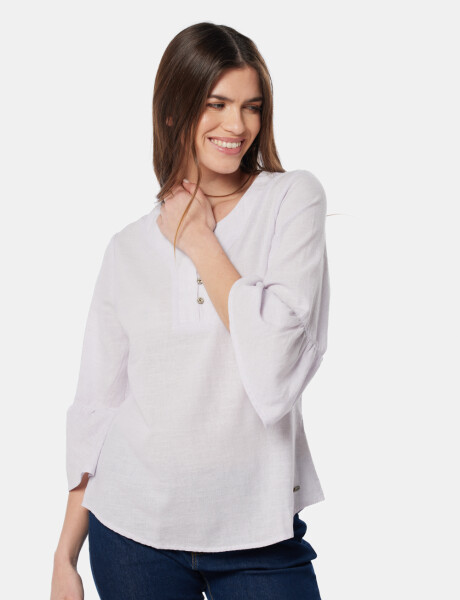 BLUSA DE LINO Lila