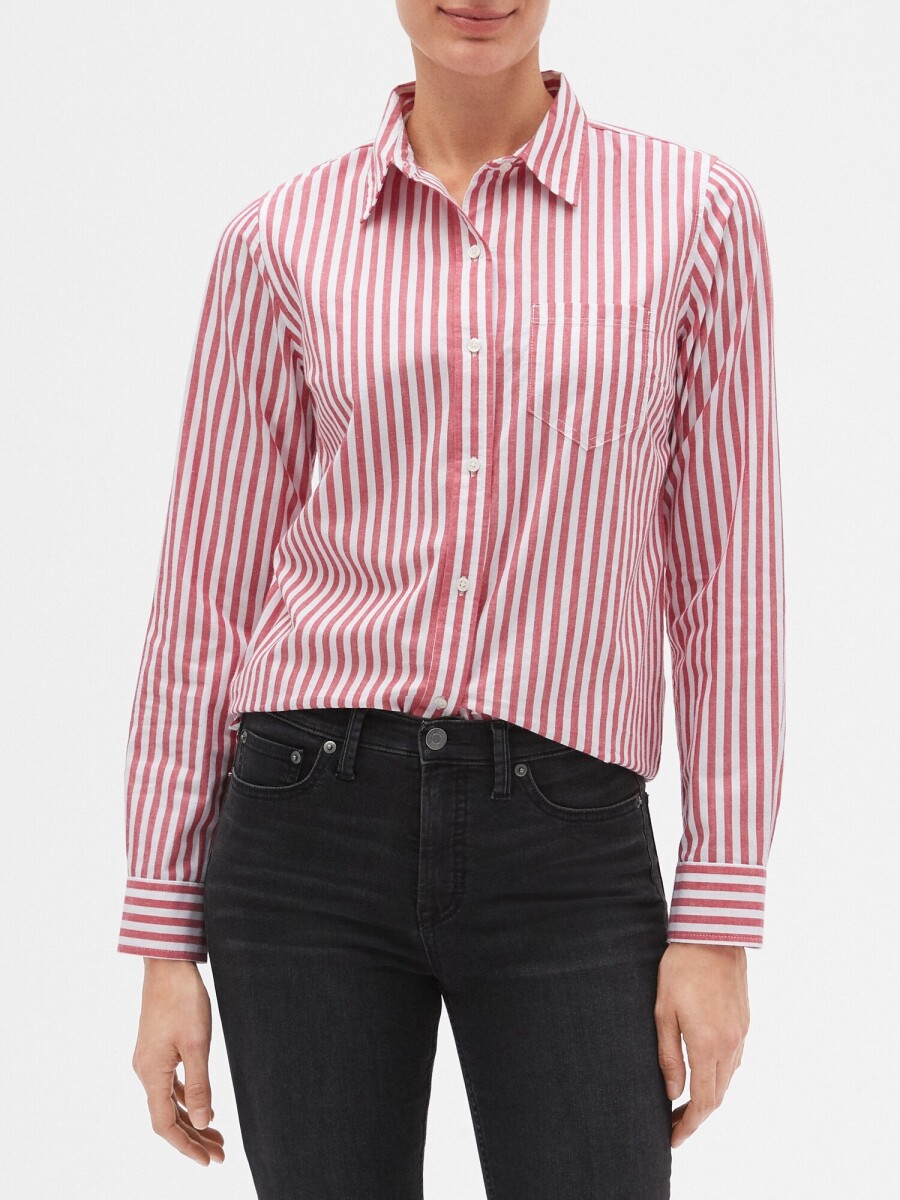 Camisa A Rayas Mujer - Red Stripe Combo A 