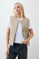 Chaleco capitoneado reversible tostado