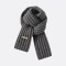 Bufanda Hand Made Tejido Acanalado Gris