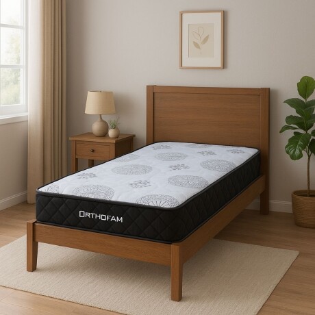 Colchón 1 plaza Orthofam 110 kg D28 17 cm GRIS