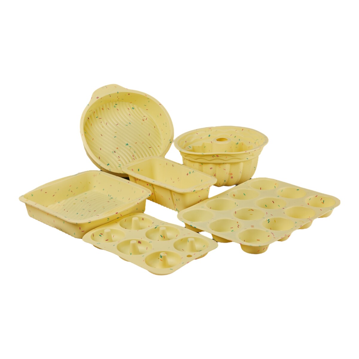 Set de 6 moldes de silicona cocina reposteria 