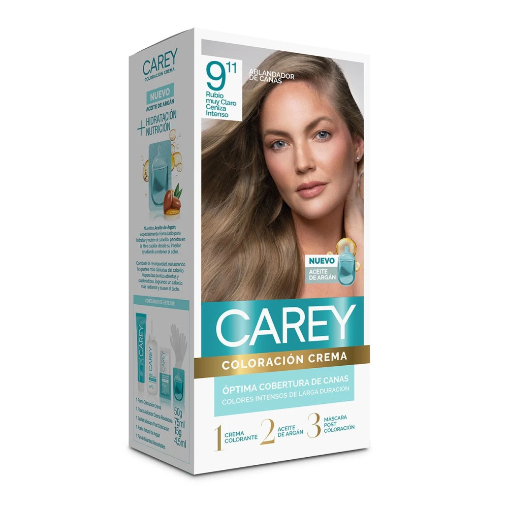 CAREY TINTURA KIT RUB M CLA CENIZA N9.11