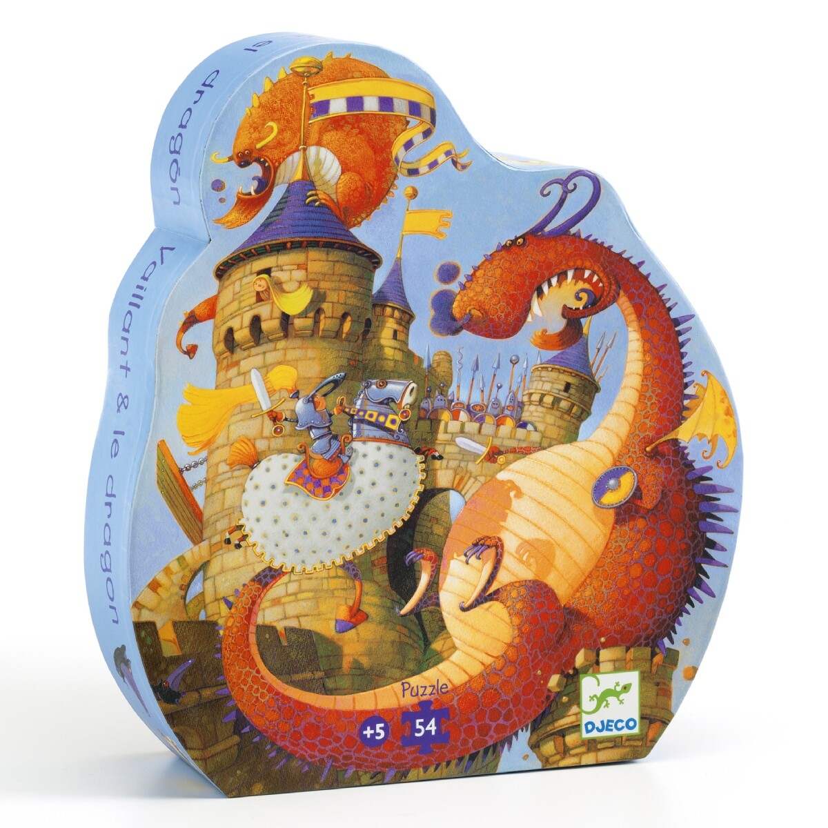 Puzzle Silueta Djeco 54 Pzas - Vaillant y el Dragón 