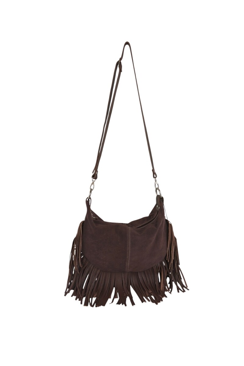 Morral con flecos Marron