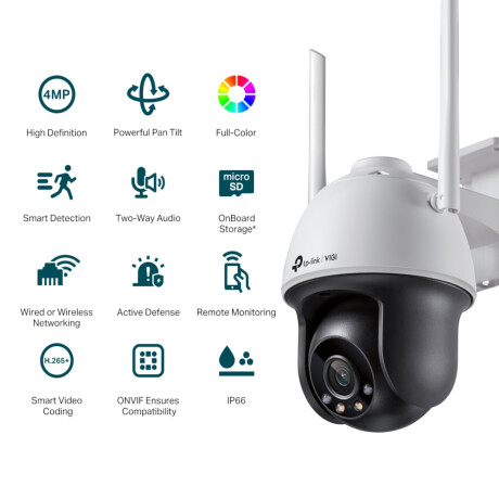 Cámara Seguridad Ext Tp-Link Vigi C540 360° Wi-Fi Color Día Noche 2K 4mp 001