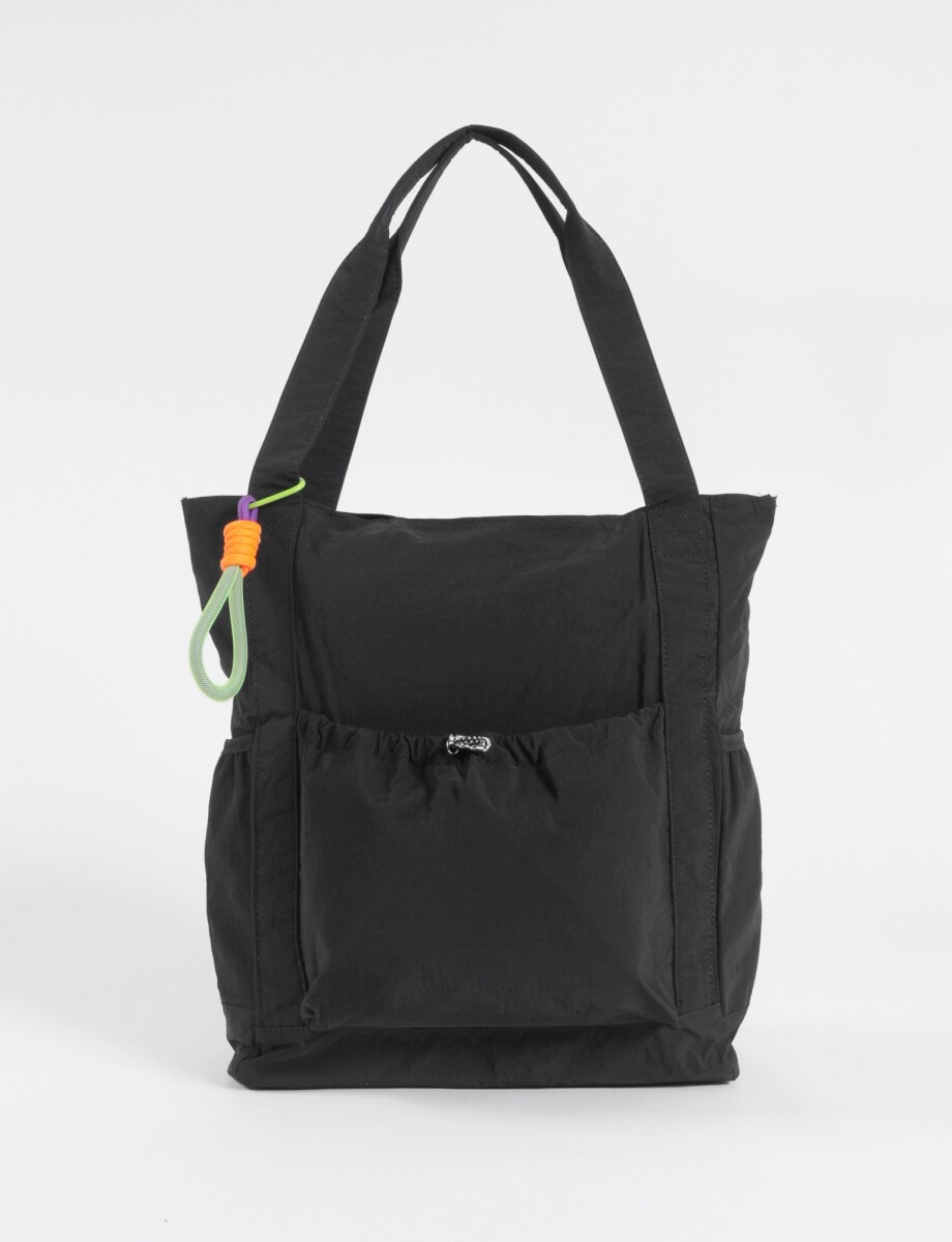 Mochila shopper de tela - negro 