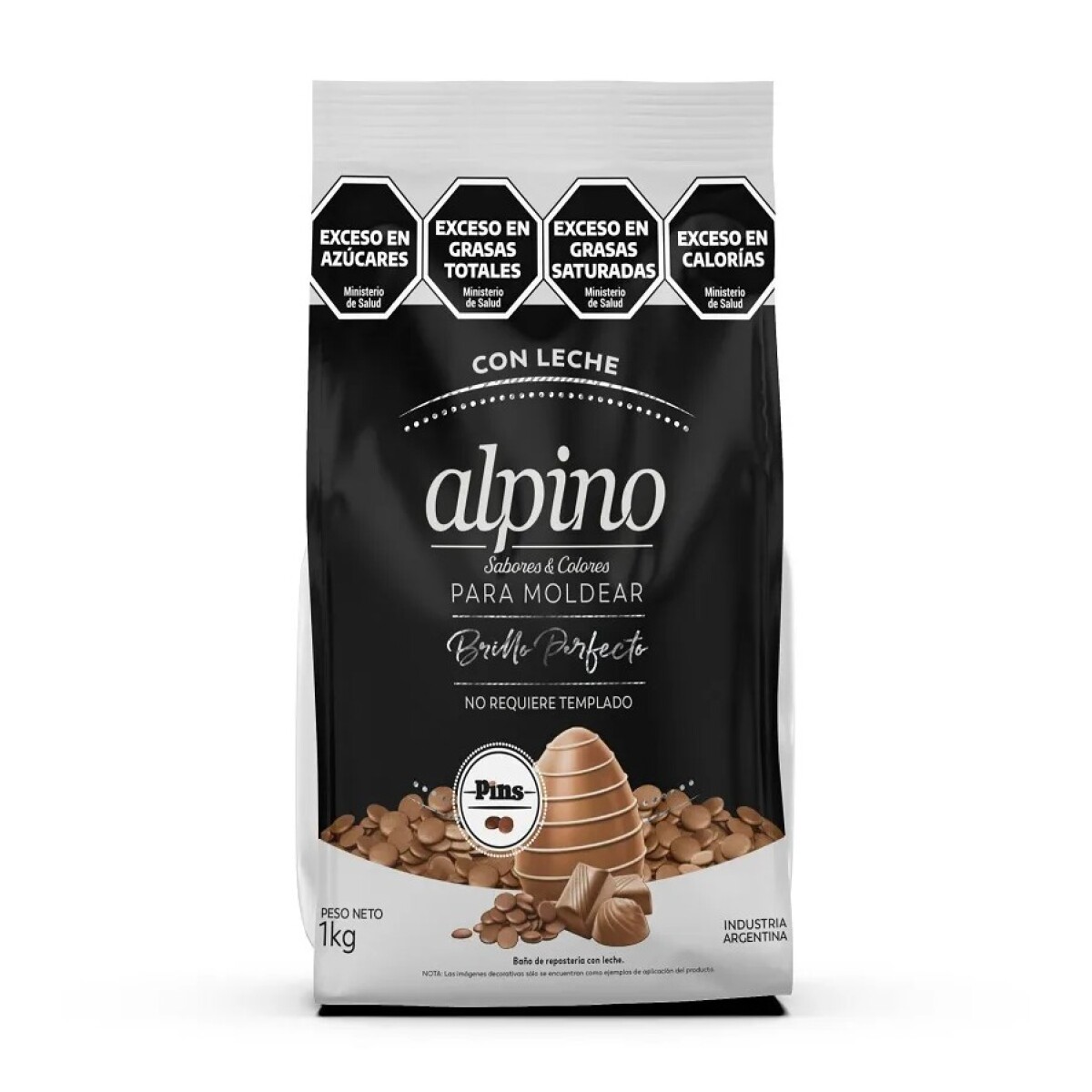 Chocolate para Moldear Alpino con Leche 1KG para Reposteria 
