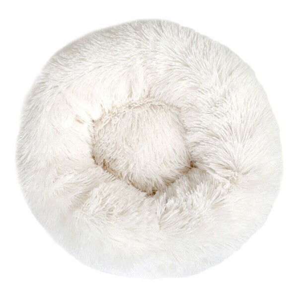 Cama Para Perro Cuna Puff Peluda Cucha 40 Cm Mascota Color Variante Blanco