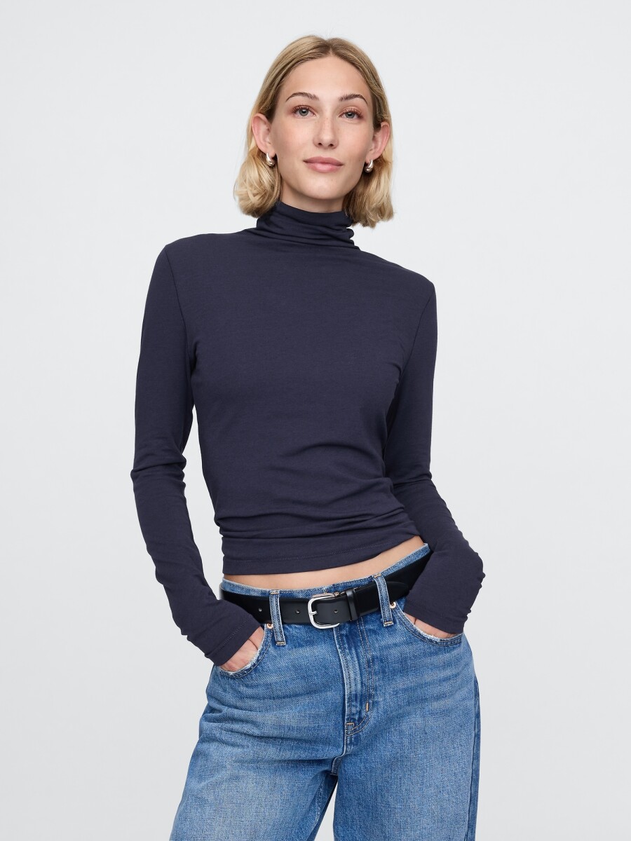 Remera Polera Mujer - Navy Uniform 