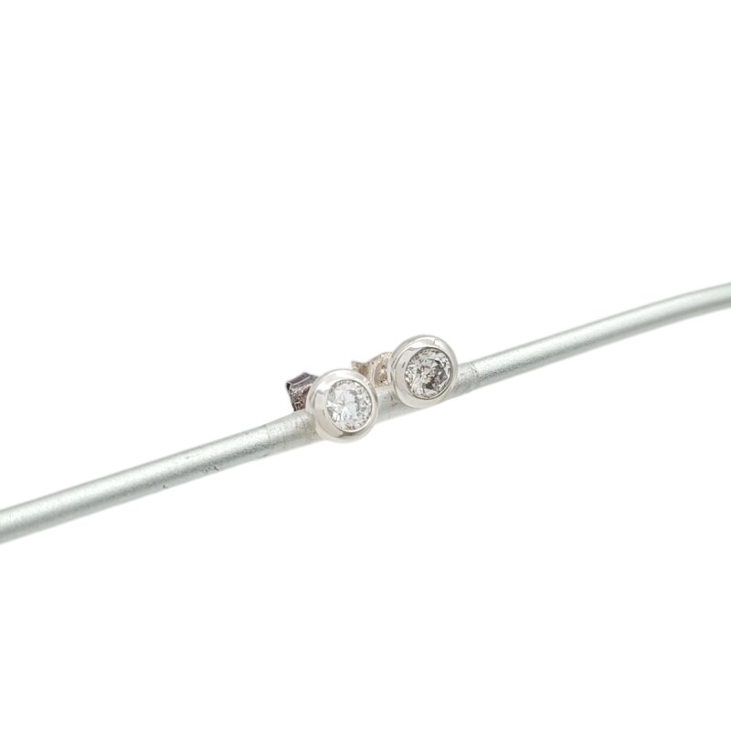 Caravanas Punto de Luz-Plata 925-Piedra Zirconia-CA3042 conpiedra