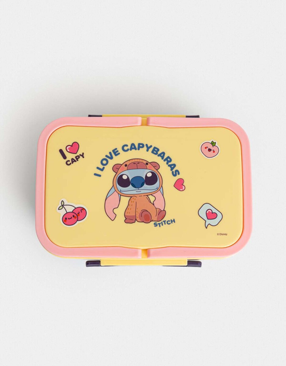 Lunchera Plástica ''stitch Capybara'' - Combinacion Bicolor 