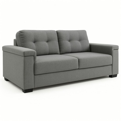 Sofá Sillón Amsterdam 3 Cuerpos Cobertura en Lino - Gris Sofá Sillón Amsterdam 3 Cuerpos Cobertura en Lino - Gris
