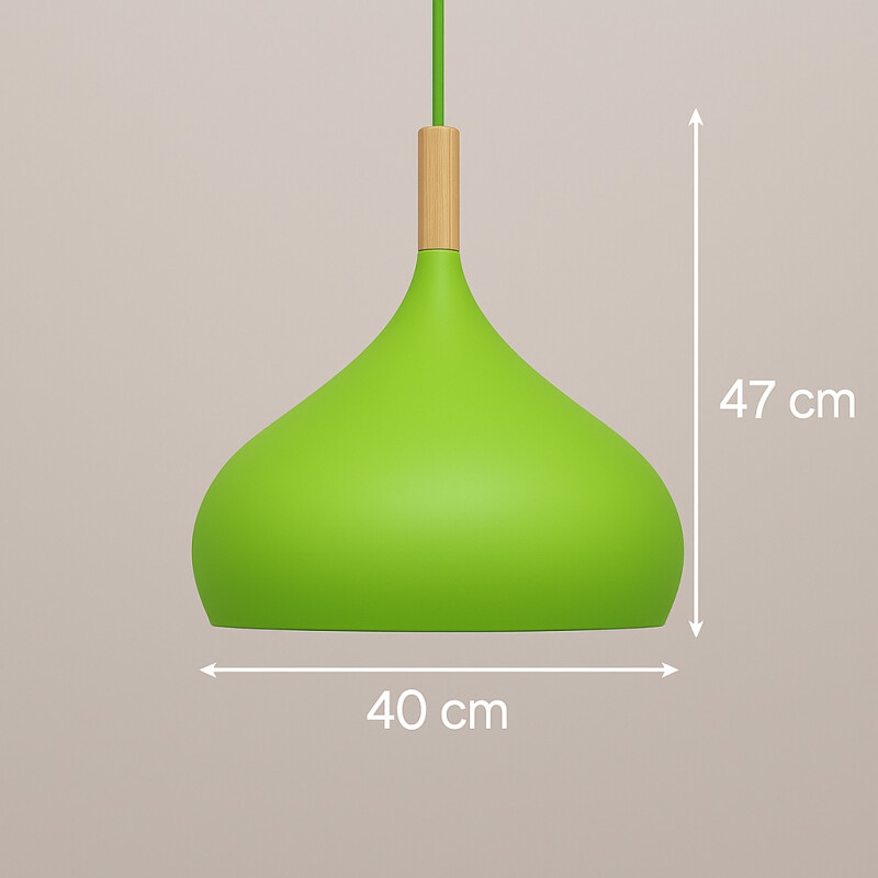 Lampara Colgate de Techo Panamá Estilo Moderno Verde