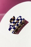Broche cuadritos azul