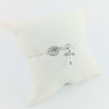 Pulsera de plata 925, tipo rosario. Pulsera de plata 925, tipo rosario.