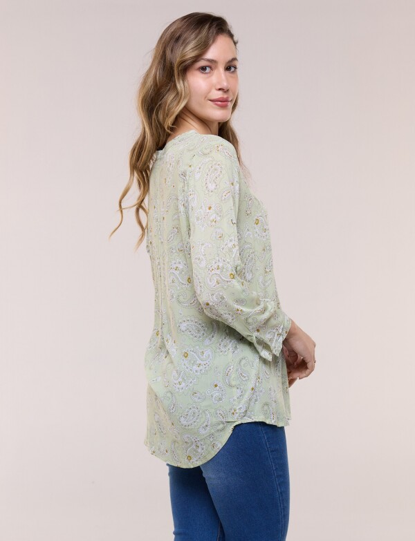 Blusa Arabescos VERDE/MULTI
