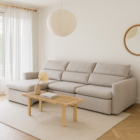 Sofá Dublin (Rebatible) - Microfibra - 3 cuerpos TC1009 (Plata)