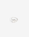 Anillos Chicos Metal Anillo Strass Dedo Meñique - Plateado Rodio