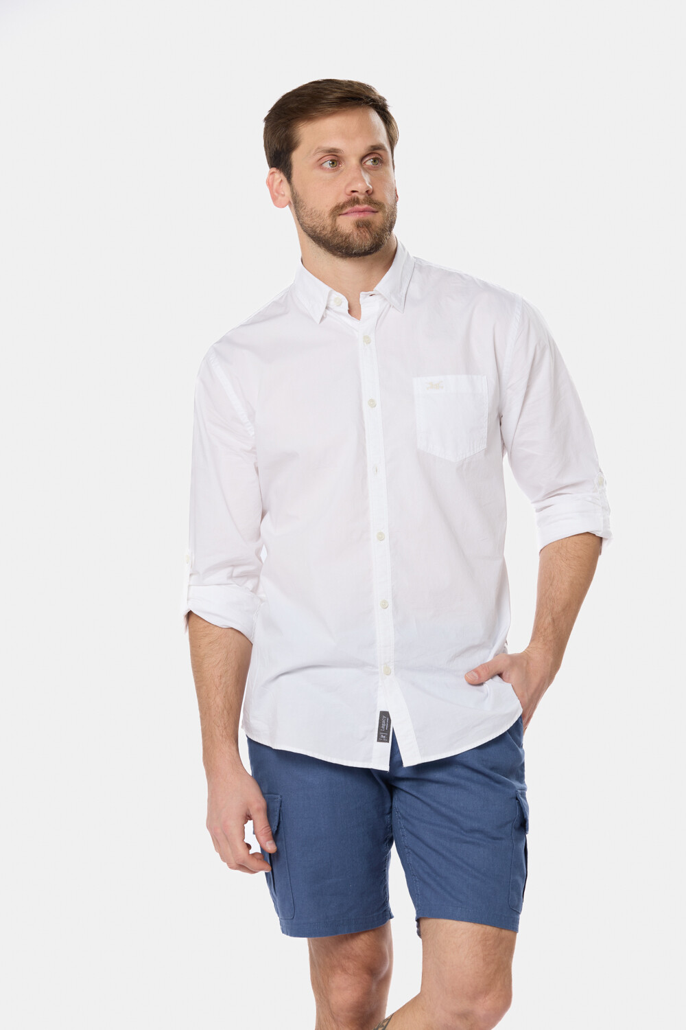 BERMUDA CARGO DE LINO Piedra