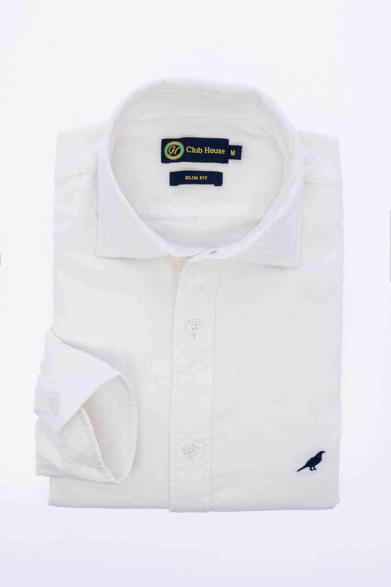 Camisa corduroy Slim - Blanco 