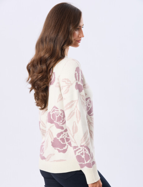 BUZO TEJIDO ESTAMPADO Natural