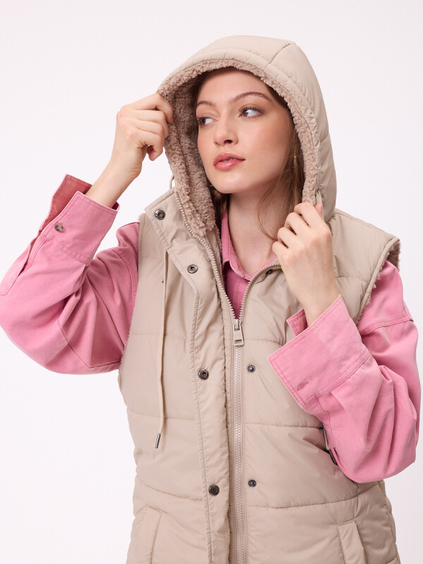 CHALECO DINLO RUSTY Beige