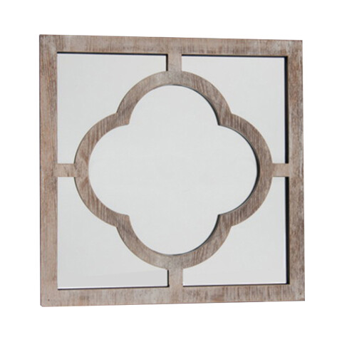 ESPEJO DISEÑO FLOR 40X40CM PATINA BLANCO MADERA ESPEJO DISEÑO FLOR 40X40CM PATINA BLANCO MADERA