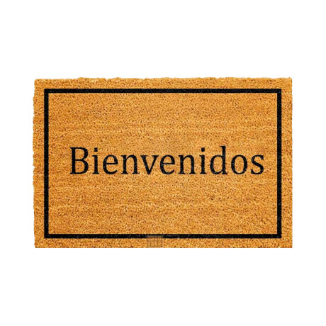 Alfombra Puerta Entrada Felpudo Coco Goma 40X60 Bienvenido