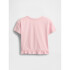 IE SS RUFFLE GR TEE ROSE MIST