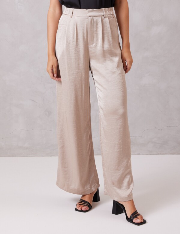 Pantalon Satinado BEIGE