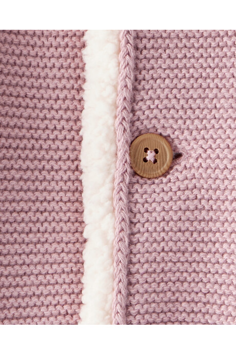 Saco de algodón, con forro de sherpa, rosado Saco de algodón, con forro de sherpa, rosado